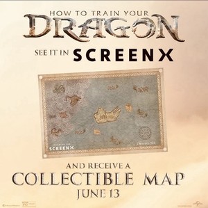 HOW TO TRAIN YOUR DRAGON 2025 ScreenX Collectible MAP - (23.5” X 36”) Sealed