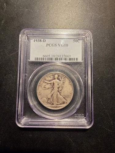 1938 D Walking Liberty Half Dollar VG 10