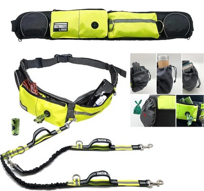 Hands Free Dog Leash Two Dogs Double Bungee Reflective Running Kit