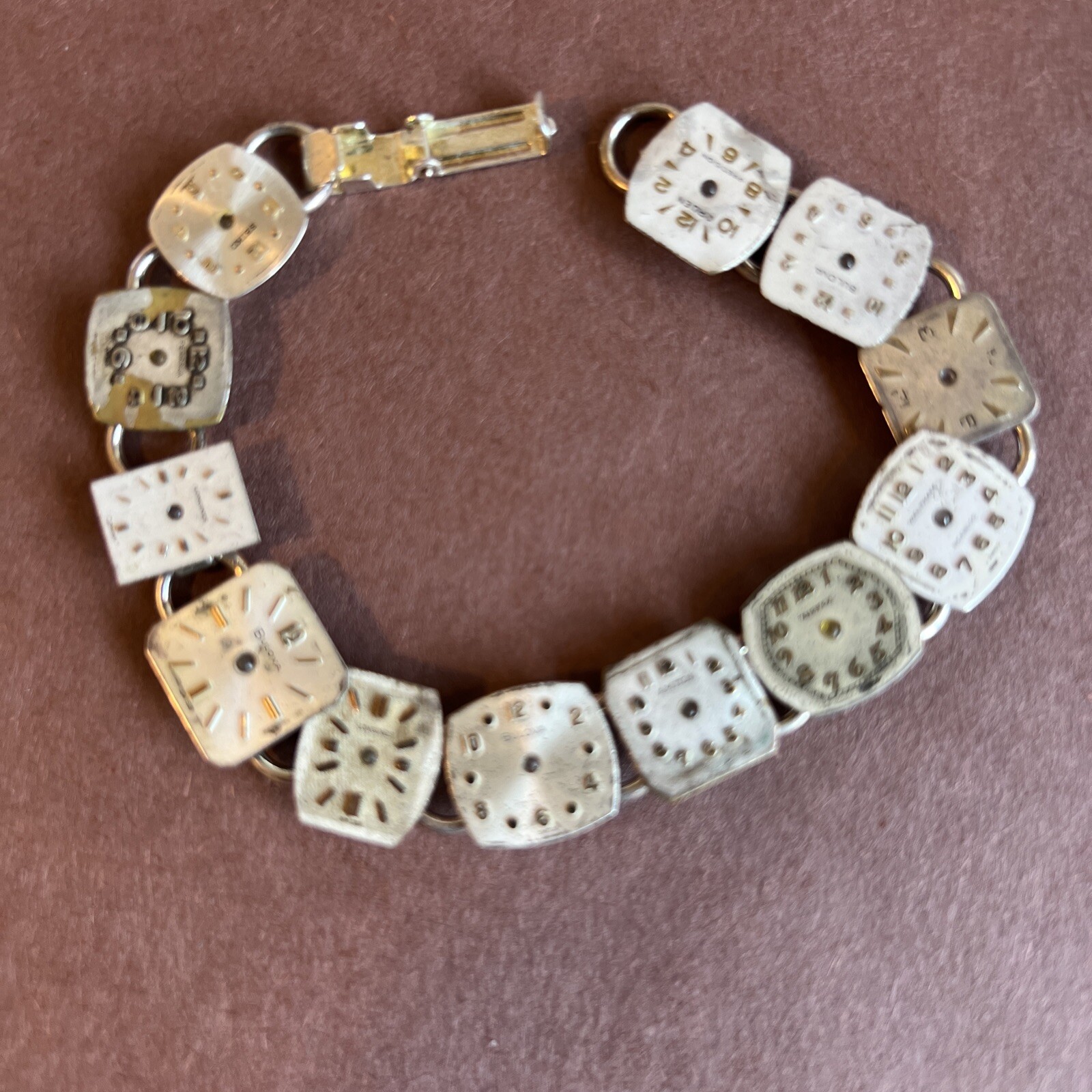 Unique Statement Vintage Multi Watch Face Bracele… - image 7