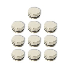 10 x Blanking Plug 1/2" Chrome for Heated Towel Rail radiator Bleed Valve UK