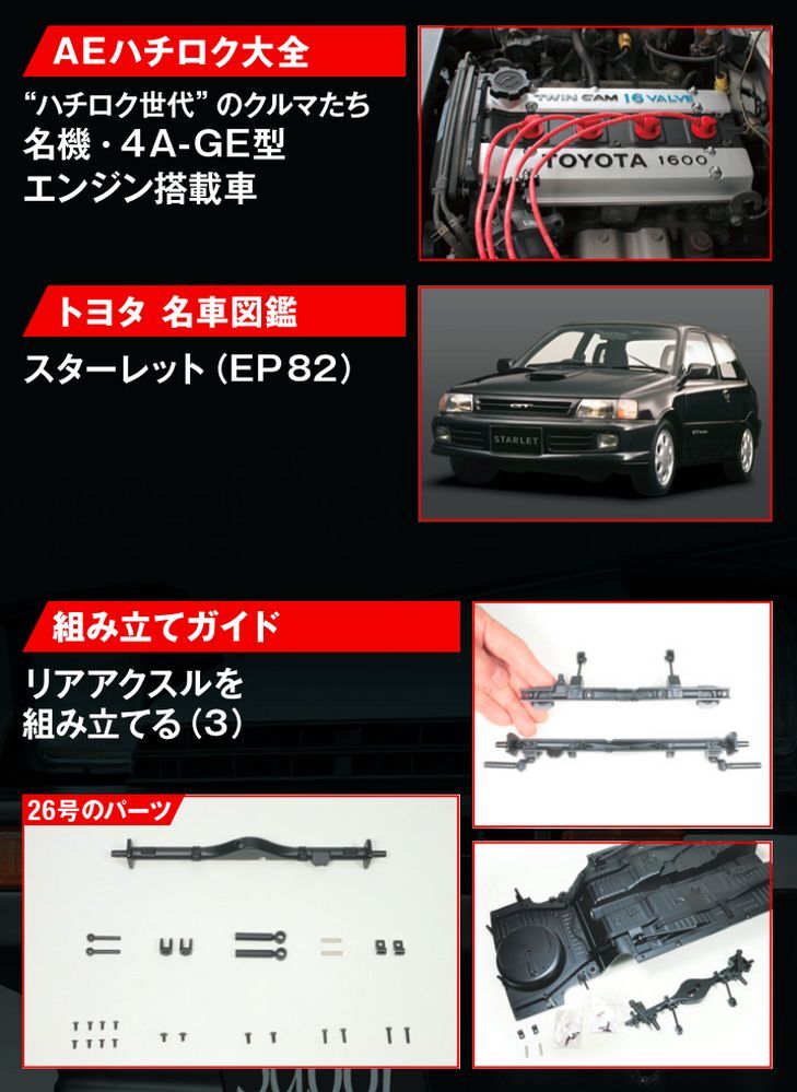 DeAGOSTINI Weekly TOYOTA SPRINTER TRUENO AE86 1/8 Scale No