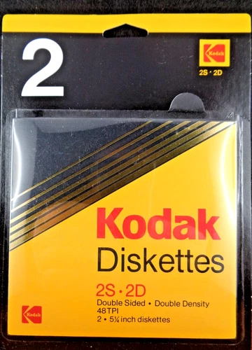 5.25" DISKS 2S-2D KODAK (LOT OF 2) #NOS #SEALED
