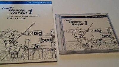 READER RABBIT 1 DELUXE 1996 CD-ROM and Users Manual Mac PC Format