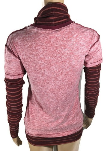 We the Free People Turtleneck Sweater Women Size Red XS Layered Look Long Sleeve - Picture 7 of 7