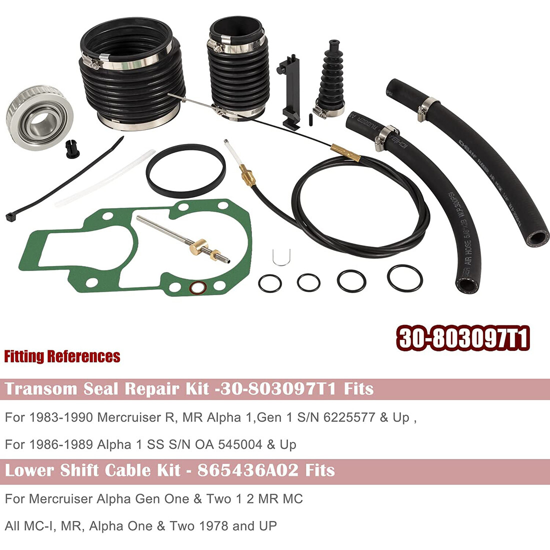 Mercruiser Alpha 1 One Gen II 2 Transom Service Kit Gimbal