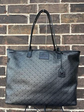 NWT KURT GEIGER LONDON Drench Southbank Shopper Tote Bag Black bronze Large