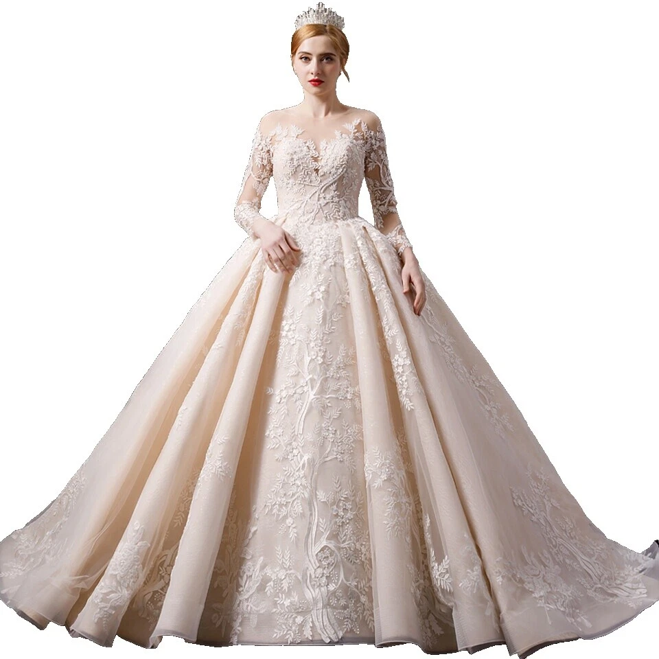 Long Sleeve Ball Gowns Wedding Dresses