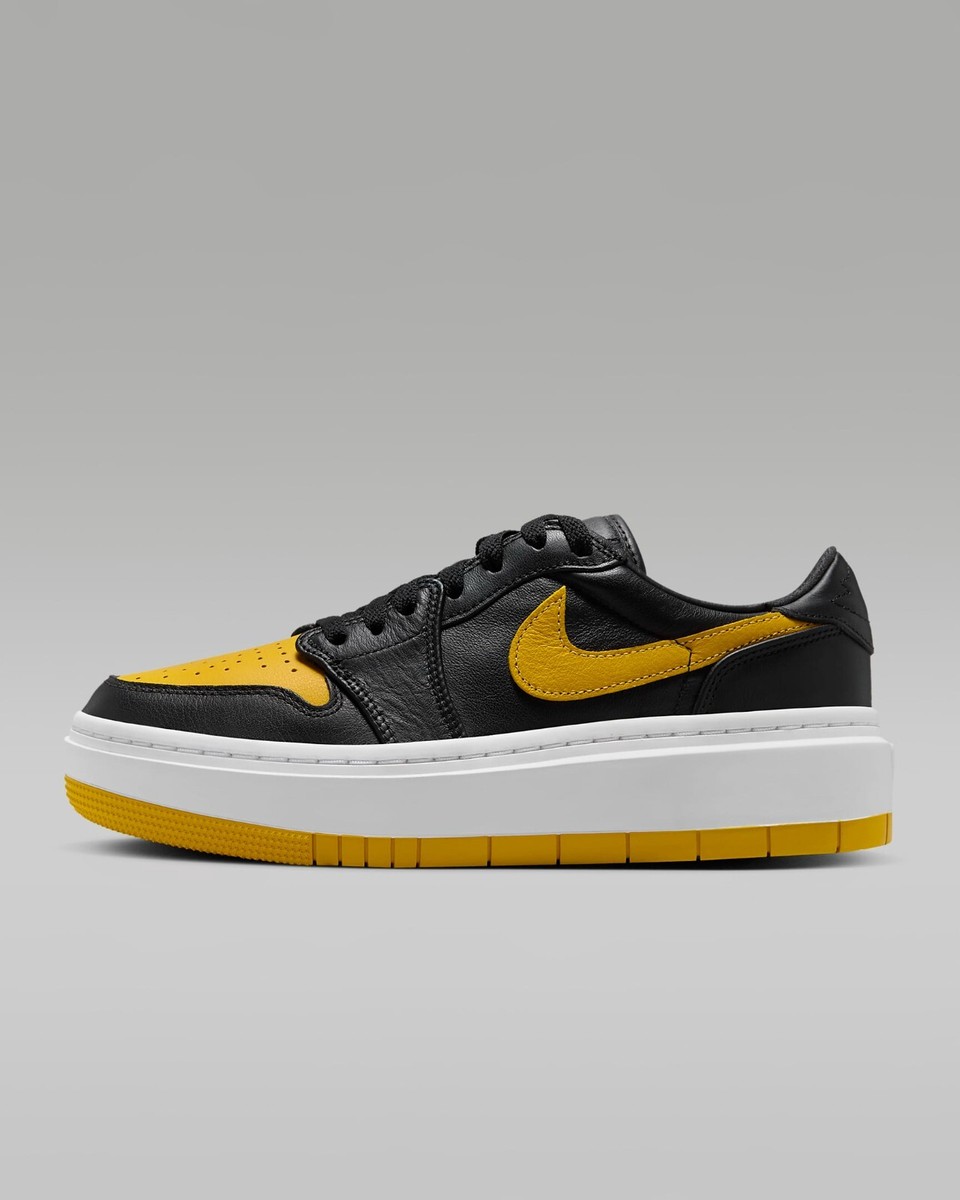 New Nike Women's Air Jordan 1 Elevate Low Shoes- Yellow