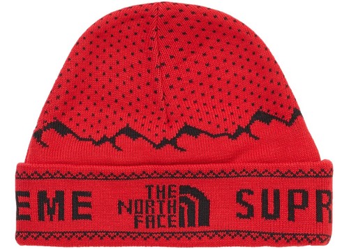 North Face Expedition Fold Beanie RED 