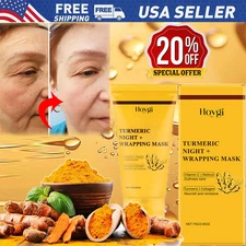 Kojic Acid Turmeric Collagen Night Wrapping Mask, Overnight Mask For Brightening