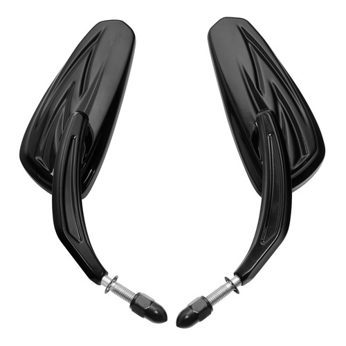 Black Rear View Mirrors Fit For Harley Touring Road Glide Dyna Softail Sportster - Bild 5 von 12
