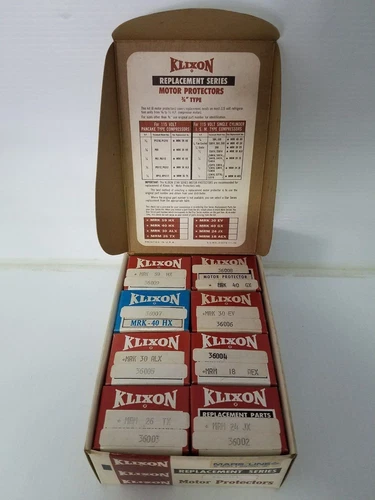 KLIXON REPLACEMENT SERIES 36001 MOTOR PROTECTORS FOR DOMESTIC REFRIGERATION NIB