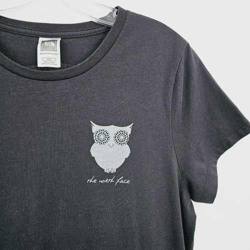 Camiseta The North Face L Negra Manga Corta Burnout Owl Mandala Gráfico Ligera - Imagen 4 de 11