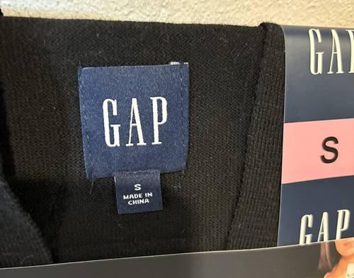Gap Women's Rib Cardigan Sweater Open Front Long Sleeve True Black Size S - Picture 3 of 6