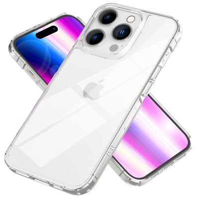 Klare Hülle für iPhone 14 Pro - Transparent Kratzfest Anti-Gelb Clear Acryl Case
