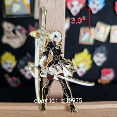 Game NieR:Automata 2B Metal Enamel Backpack hat Badge Pin Collectible
