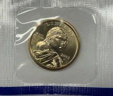 2003-P Sacagawea Native American Dollar from Mint Set in Mint Cello - Ships Free