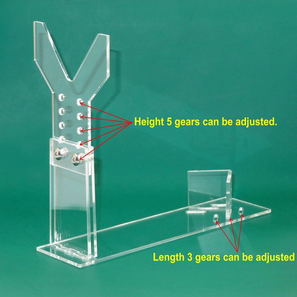 Clear Handgun Rack Adjustable Acrylic Gun Display Stand Pistol Holders