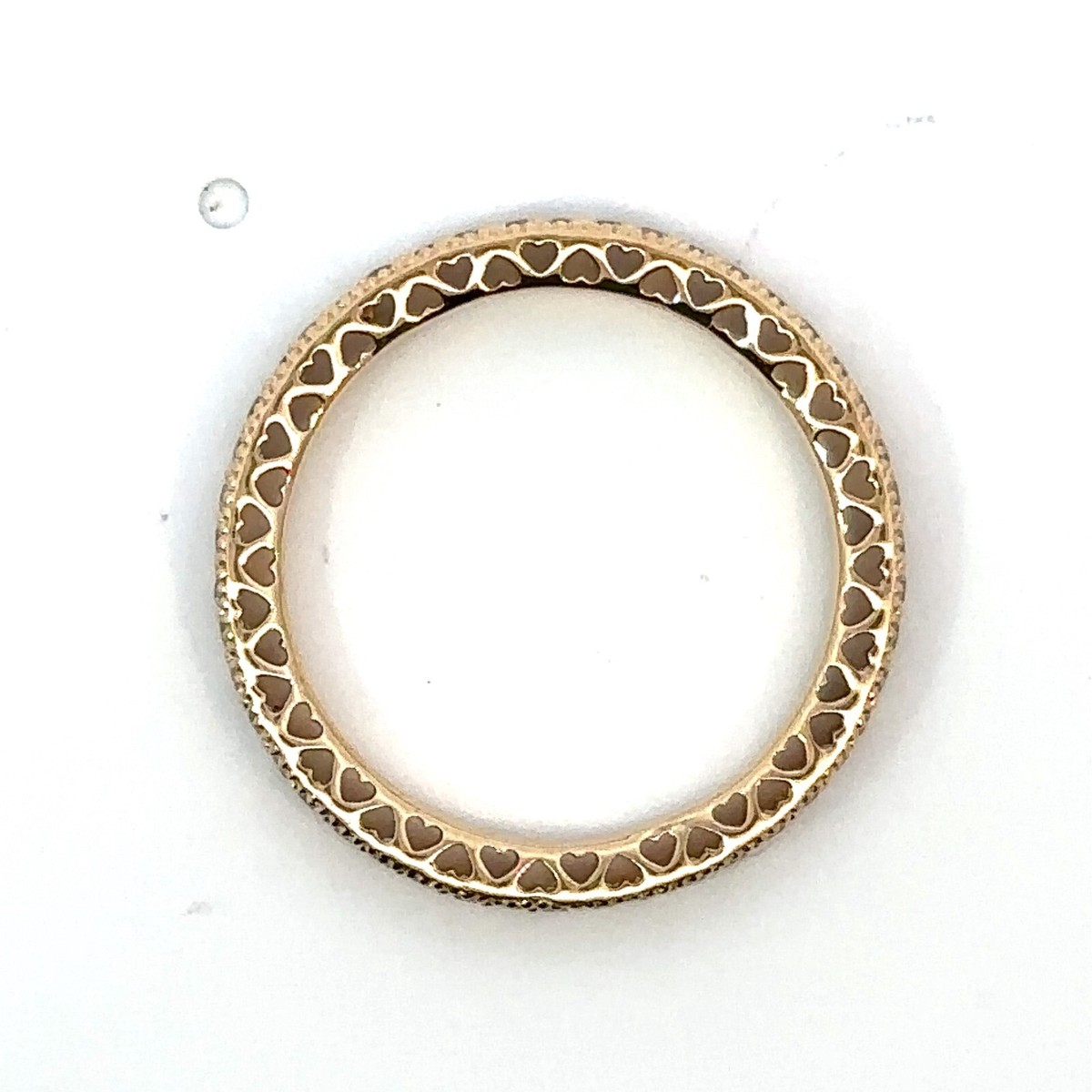 【新品未開封】60セカンズ ゴールド Pandora ALE 14K Yellow Gold Radiant Hearts CZ Eternity Band