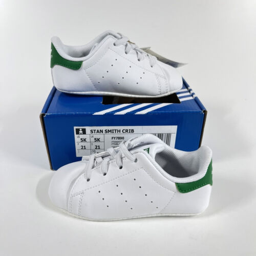 adidas Stan Smith Crib Sneaker Kids Kids Toddler Baby Shoes | US 5K - EU 21 - Picture 1 of 7