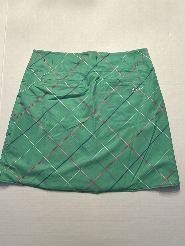 Nike Reversible Wrap Tennis Skirt Green Diagonal Print Size 2
