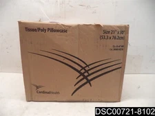 Qty= 100: Cardinal Health 30085-021B, 21" X 30" Tissue/Poly Pillowcase, White