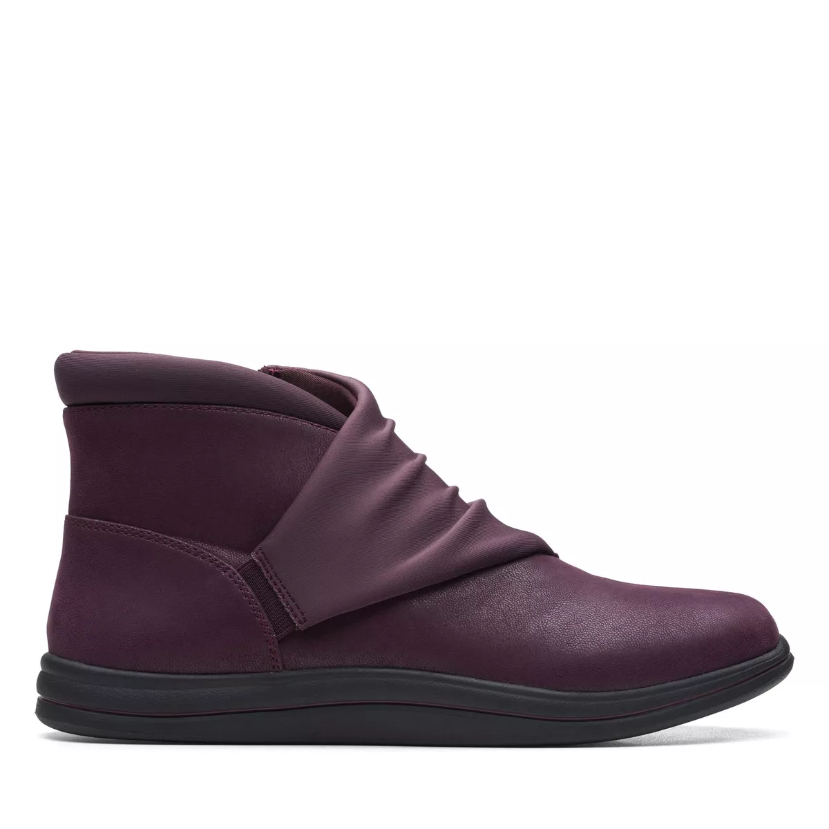 Clarks Womens Cloudstepper Breeze Dusk Red Casual Comfort Boots Shoes