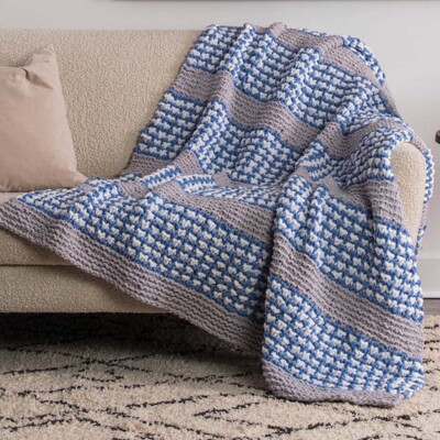 Bernat  Dots & Ridges Blanket Knit Kit