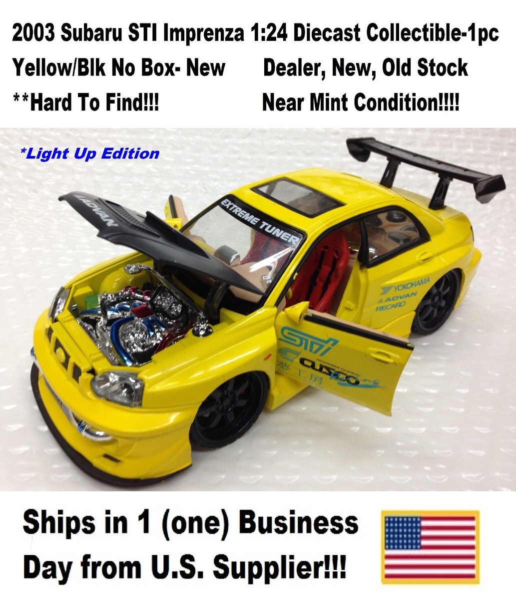 2003 Subaru STI Imprenza 1:24 Diecast Collectible-1pc Yellow