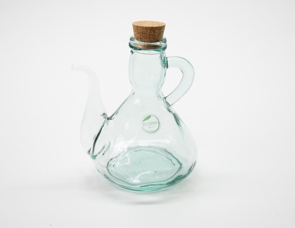 Ecogreen Flasche 500Ml Mit Ausgiesser Kork Verschluss & Henkel Glas Landhausstil-image