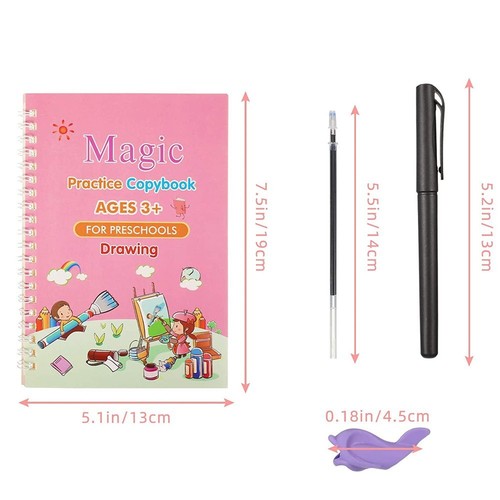 11/23Pc Magic Practice Copybook Number Book Set Writing Preschooler Pen Reusable - Picture 6 of 25