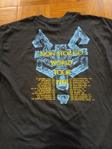 Robert Plant T Shirt Vintage Non Stop Go World Tour 1988 XL Chest 42" Concert - Picture 2 of 6