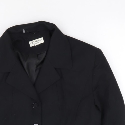 Berkertex Womens Black Polyester Blend Suit Jacket Size 12 - 第 4/12 張圖片
