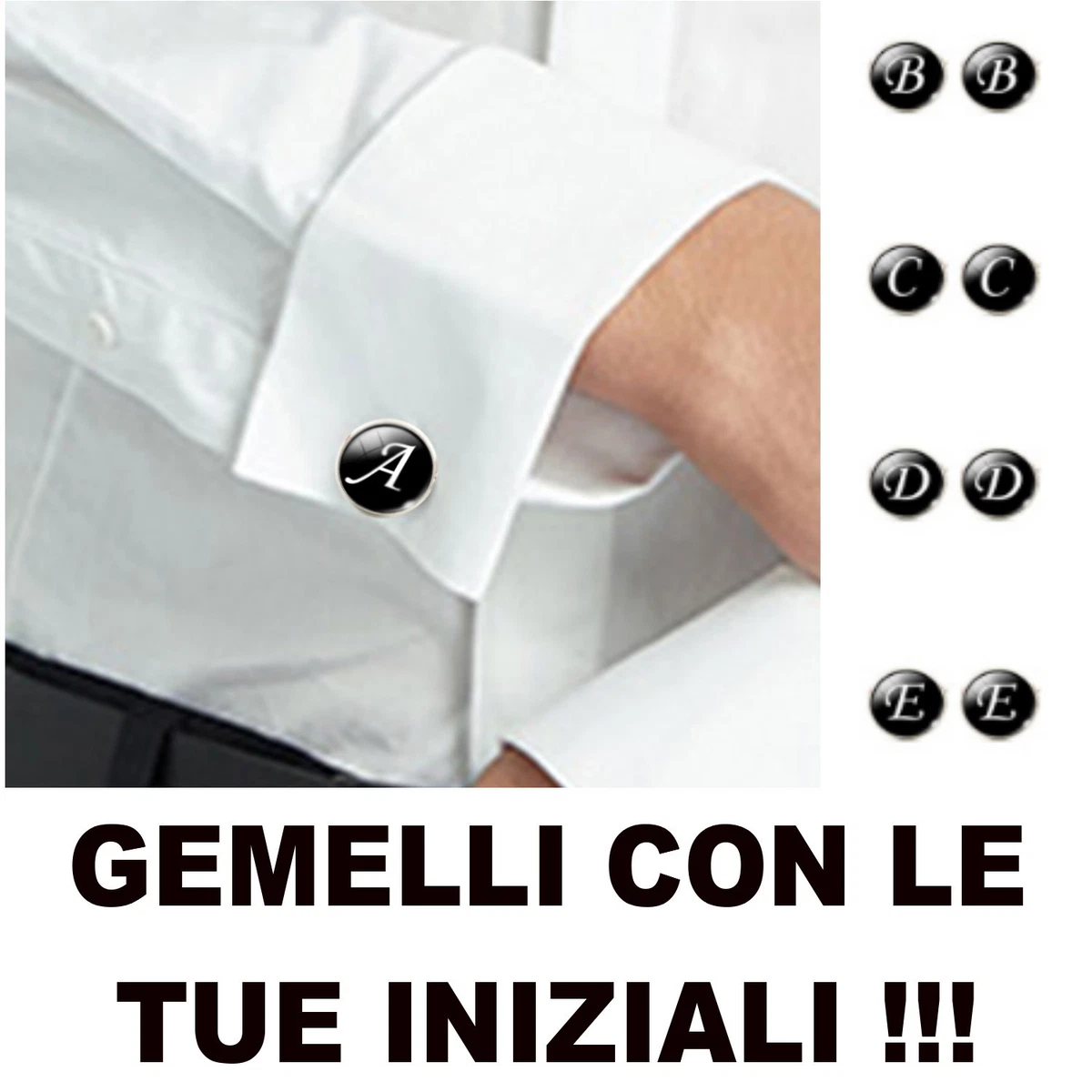 Gemelli per clearance camicia con iniziali