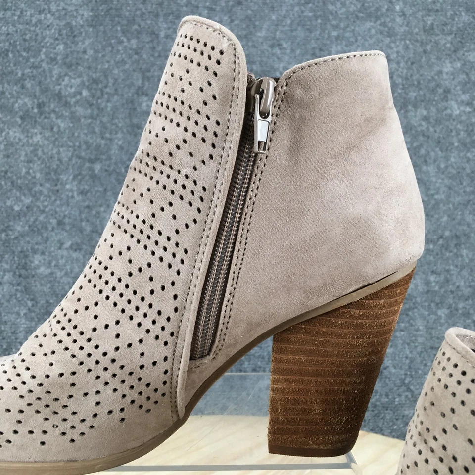 Carlos Santana Botas Mujer 7.5 M Hacey Perf Cremallera Botín Gris Tela Tacones Foto 4 de 4