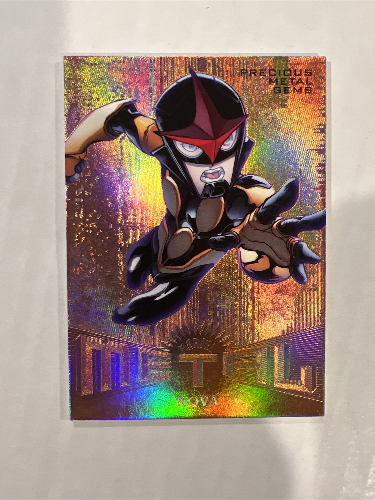 2017 Fleer Ultra Spider-Man Metal BRONZE PMG MM41 NOVA 6/199 Insert💥💥💥*