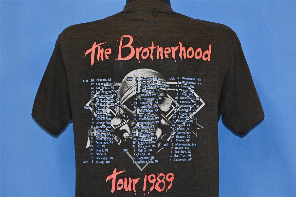 vintage 80s BON JOVI FOREVER BROTHERHOOD TOUR 1989 USA FLAG vintage 80s BON JOVI FOREVER BROTHERHOOD TOUR 1989 USA FLAG