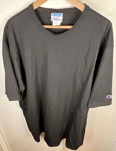 T-shirt uomo CHAMPION nuova 3X 100% cotone logo tinta unita nero bianco etichetta XXXL EX - Foto 12 di 12