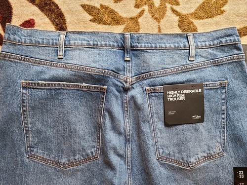 NWT Womens Silver Blue Jeans High Rise Highly Desirable Trouser 22W 33L $88 - Picture 6 of 7