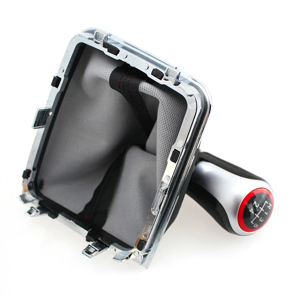 Manual Shift Knob for Golf 7 MK7 GTI 2013 2018 with Sleek Black Leather Design - Image 4 of 4