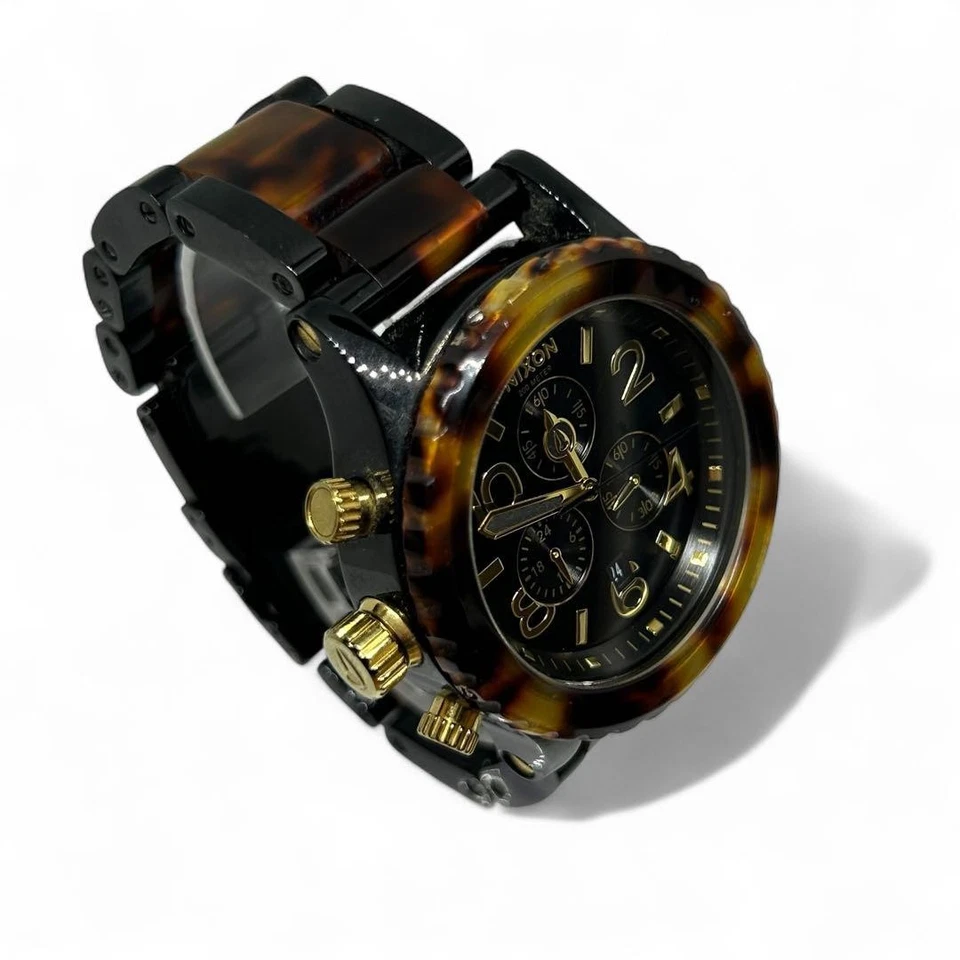 NIXON 42-20 Chronograph Tortoiseshell Men's Watch Used - Image 3 of 4