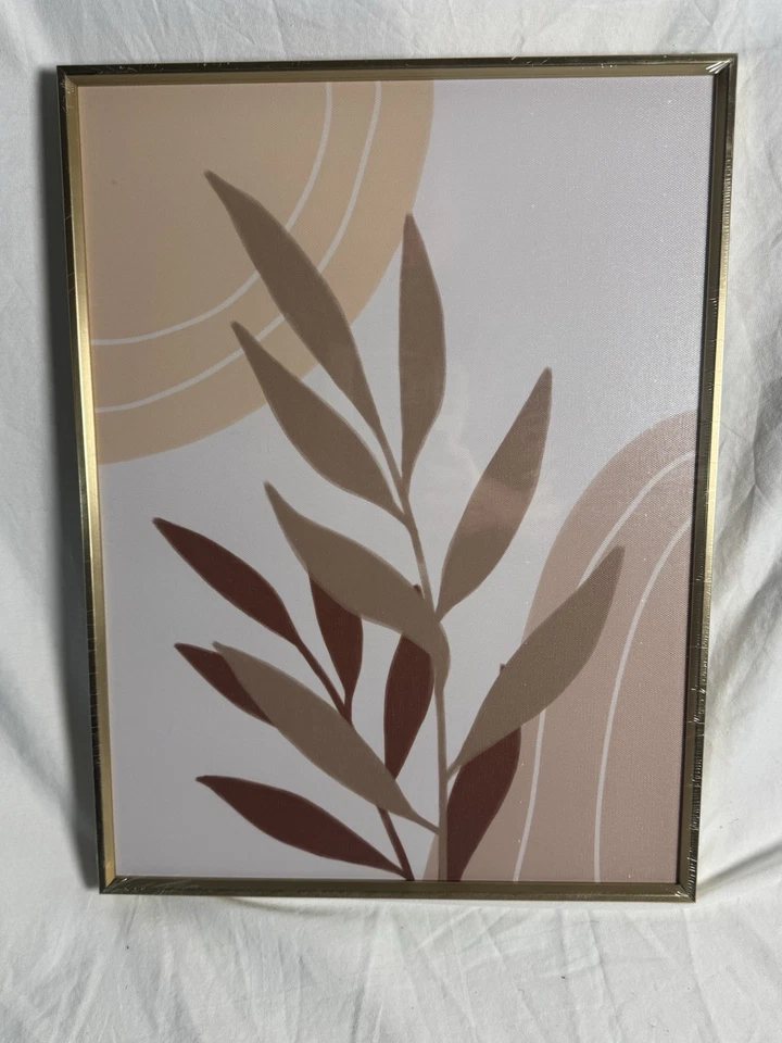 ArtbyHannah Conjunto de Arte Enmarcado Boho Abstracto Botánico Dorado 12\texto{x}16 Decoración Foto 2 de 4