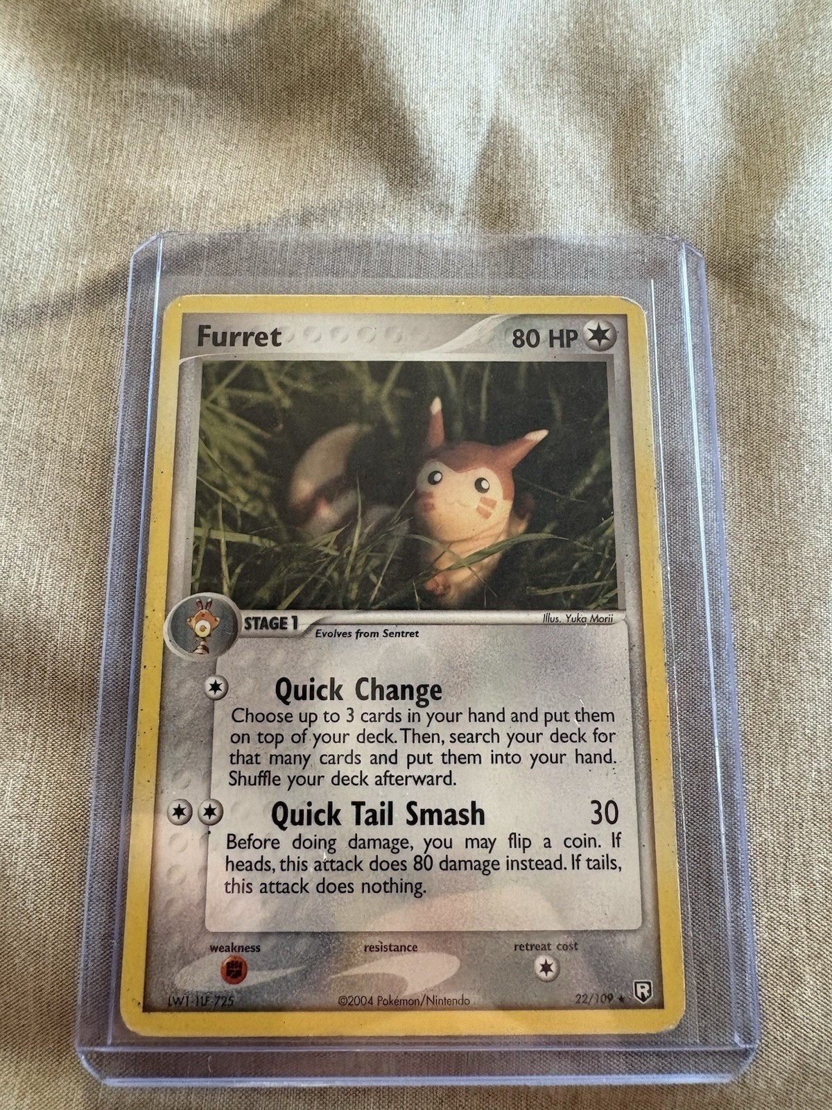 Pokémon TCG Furret Card 22/109 Regular Rare MP