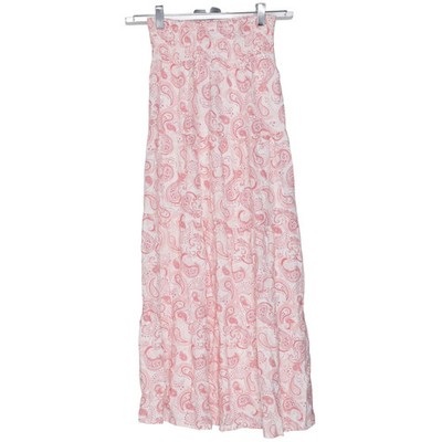 H&M, Maxirock, Größe: 158, Pink/Weiß, Viskose, Paisley, Mädchen #63a