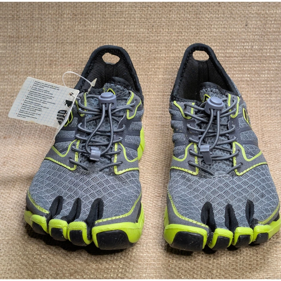 Fila Skeletors Niños Zapatos para Correr Gris Neón Verde Puntera Zapatos Foto 4 de 4