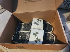 Under Armour Mens Slide Sandals White/Black A...