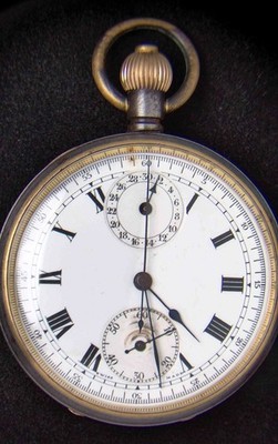 Antique Minerva 19-9 CH Chronograph Men's Hand-Wind Pocket Watch--Spares/Repairs