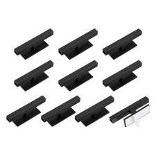 10pcs Self-Stick Push Pull Helper 4" Rectangle Cabinet Handle Black