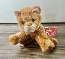 NWT Russ Berrie Cat Plush Orange Ginger Stuffed Animal Kitten 7.5" Small Kitty